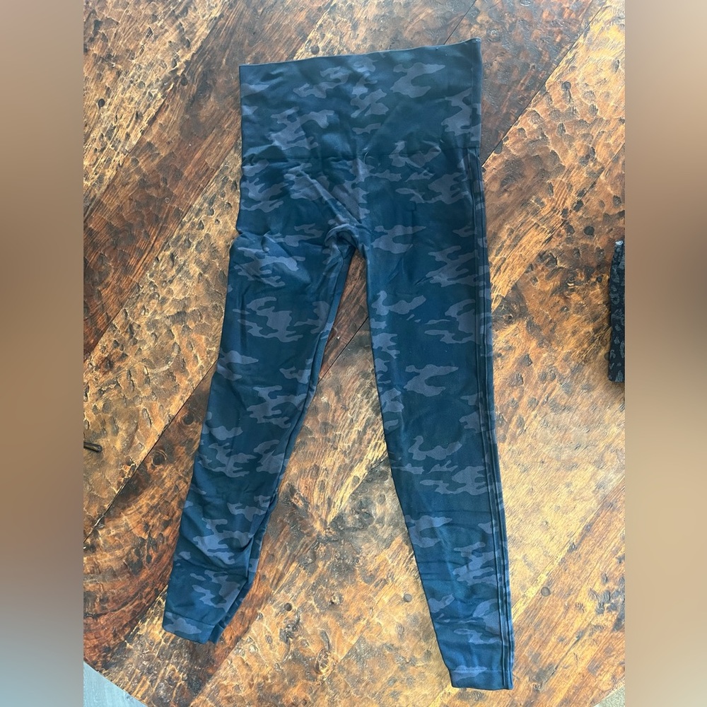 Spanx leggings, camo color, size large, worn a few times